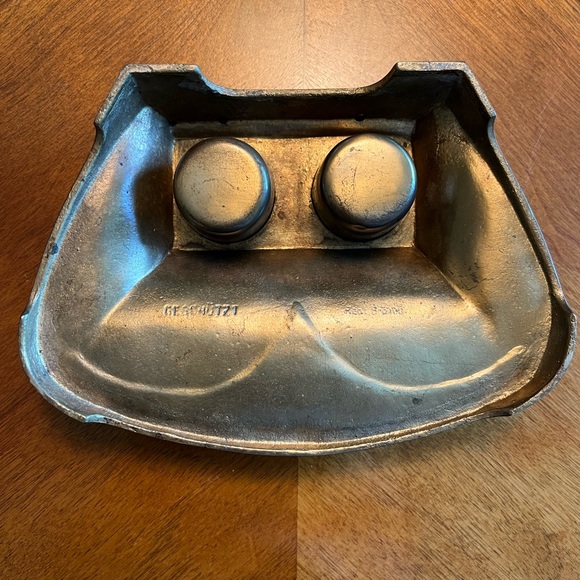 Antique Geschutzt Real Bronze Double Inkwell Set Art Nouveau - Picture 5 of 9